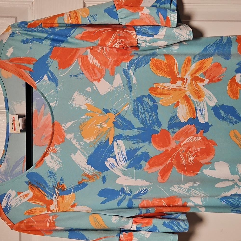 Ruby Rd. Abstract Floral Print Dress - Picture 2 of 6